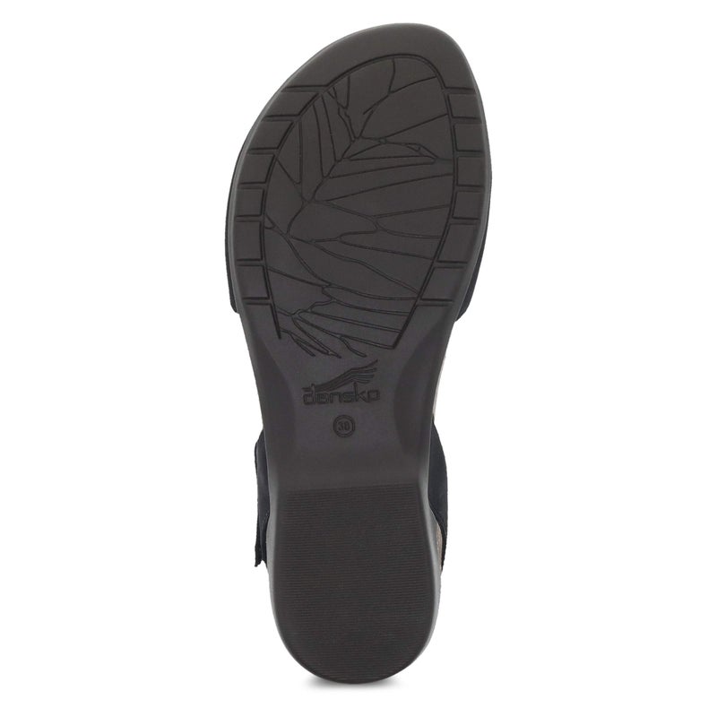 Dansko Rowan Sandal for Women - Memory Foam and Cork Footbed for Comfort and Arch Support - Lightweight Rubber Outsole for Long-Lasting Wear Black 5.5-6 M US - Image 3